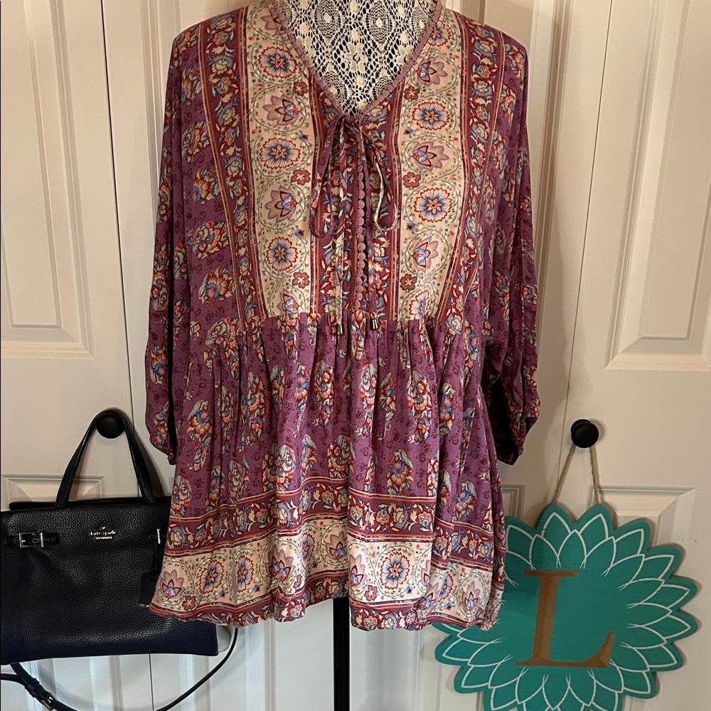 Bohemian Purple Women's Top